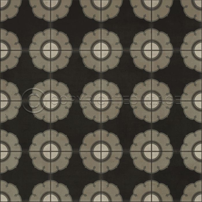 Spicher & Company Vintage Vinyl Floorcloth Mat (Classic Pattern 78 Smoke Gets in Your Eyes)