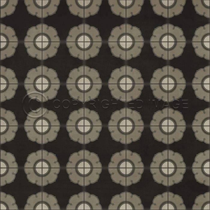 Spicher & Company Vintage Vinyl Floorcloth Mat (Classic Pattern 78 Smoke Gets in Your Eyes)