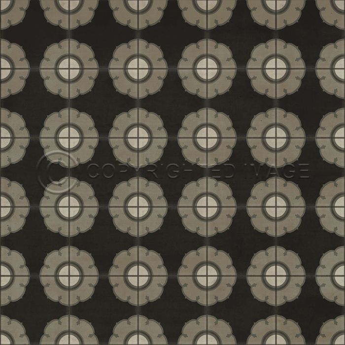 Spicher & Company Vintage Vinyl Floorcloth Mat (Classic Pattern 78 Smoke Gets in Your Eyes)