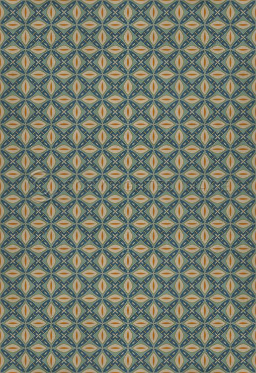 Vintage Vinyl Floorcloth Mat (Classic Pattern 82 Darling)