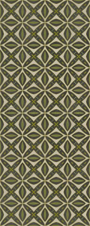 Spicher & Company Vintage Vinyl Floorcloth Mat (Classic Pattern 82 Smee)