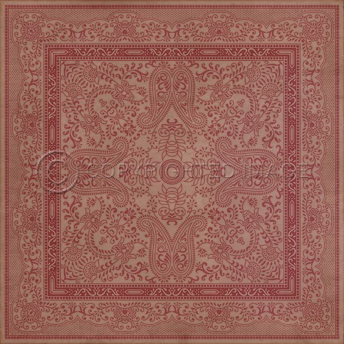 Spicher & Company Vintage Vinyl Floorcloth Mat (Classic Pattern 76 A World of My Own)