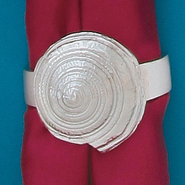 Spiral Shell Pewter Napkin Rings (Set of 4)