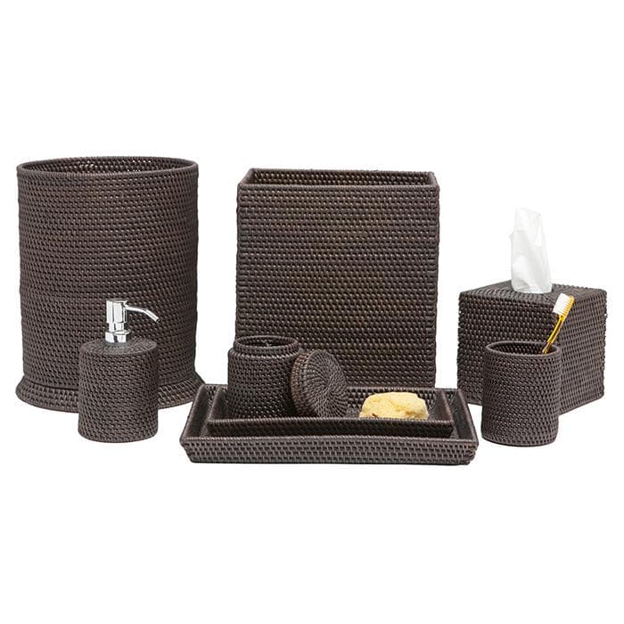 Pigeon & Poodle Dalton Rattan Brush Holder - Thumbnail 5