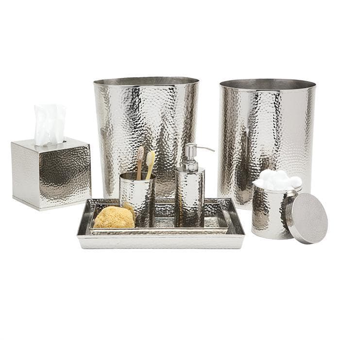 Verum Hammered Metal Oval Waste Basket - Thumbnail 3