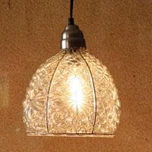 Electric Pendant Lamp with Glass Shade