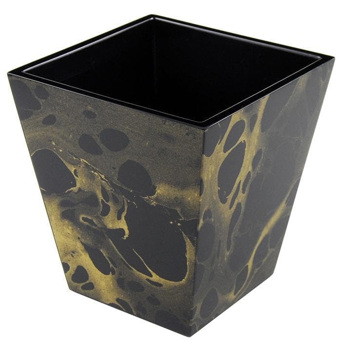 Marble Lacquer Waste Basket