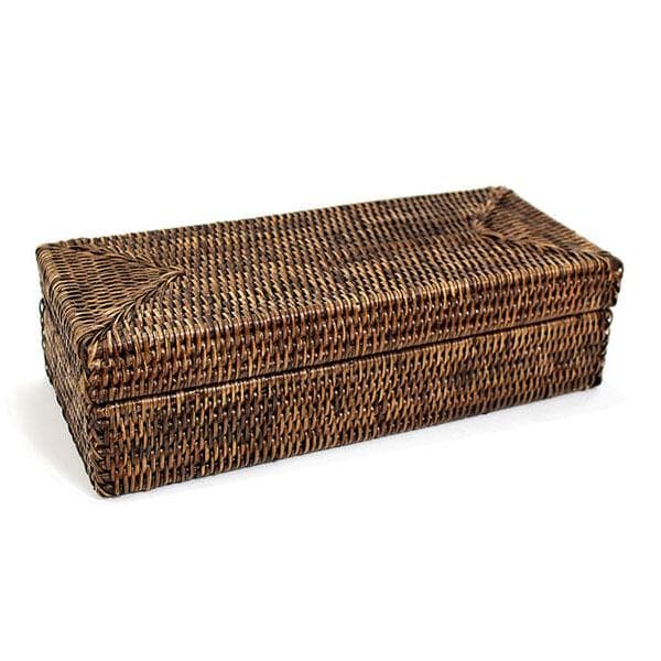 Rattan Long Rectangular Lidded Box