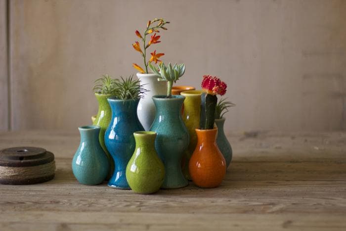 S/13 Multi-Color Ceramic Vases