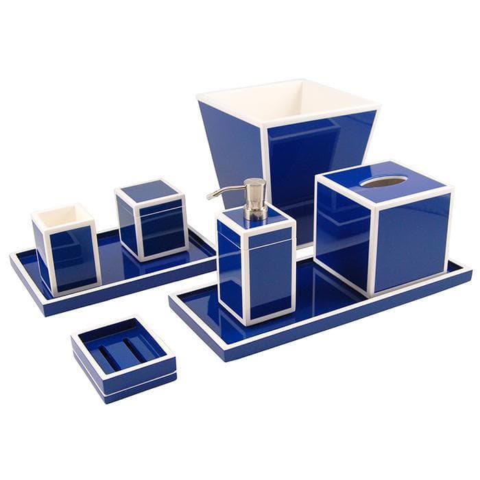 True Blue & White Lacquer Canister