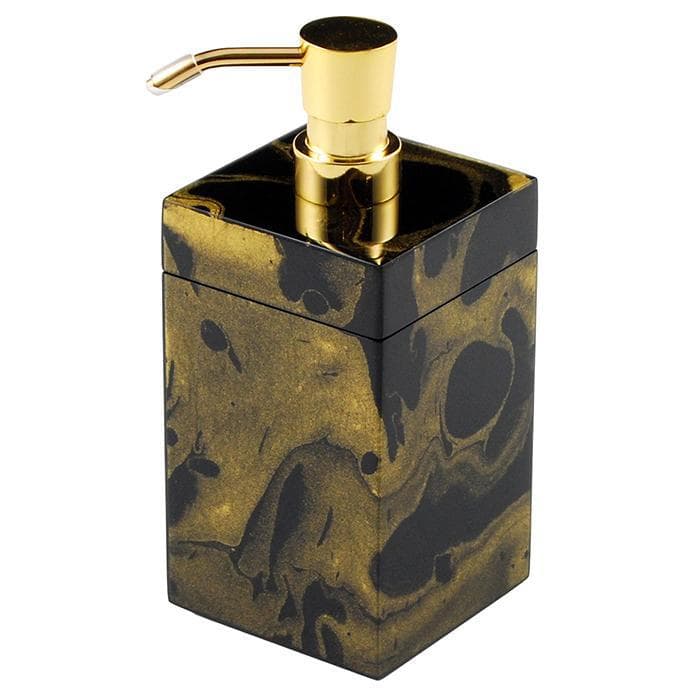 Black Gold Marble Lacquer Soap Pump