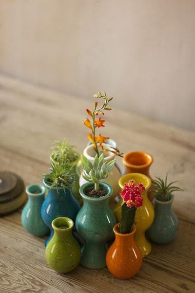 S/13 Multi-Color Ceramic Vases