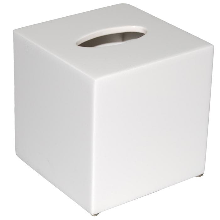 White Lacquer Tissue Box