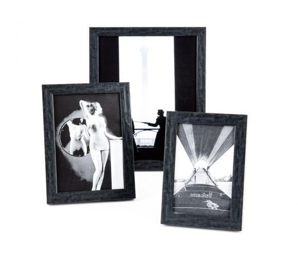 Oaxaca Hand Pressed Black Clay Picture Frame