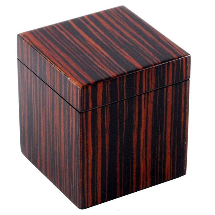 Macassar Ebony Inlay Lacquer Canister - Thumbnail 2