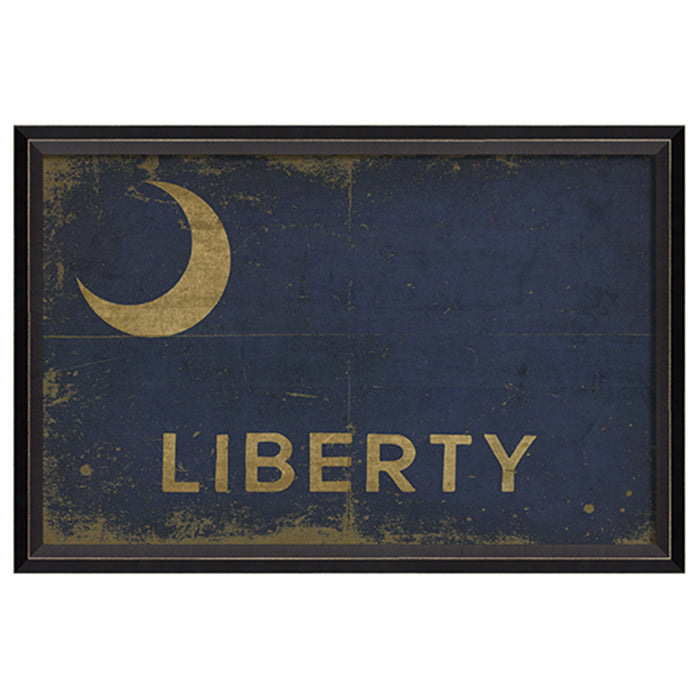 Fort Moultrie Liberty Flag Framed Print 17" x 25"