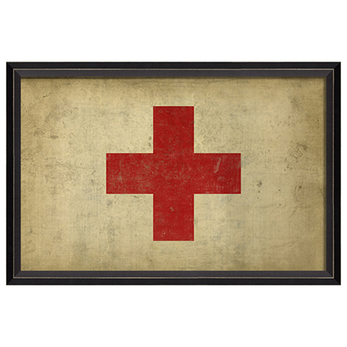 Red Cross Flag Framed Print 17" x 25"