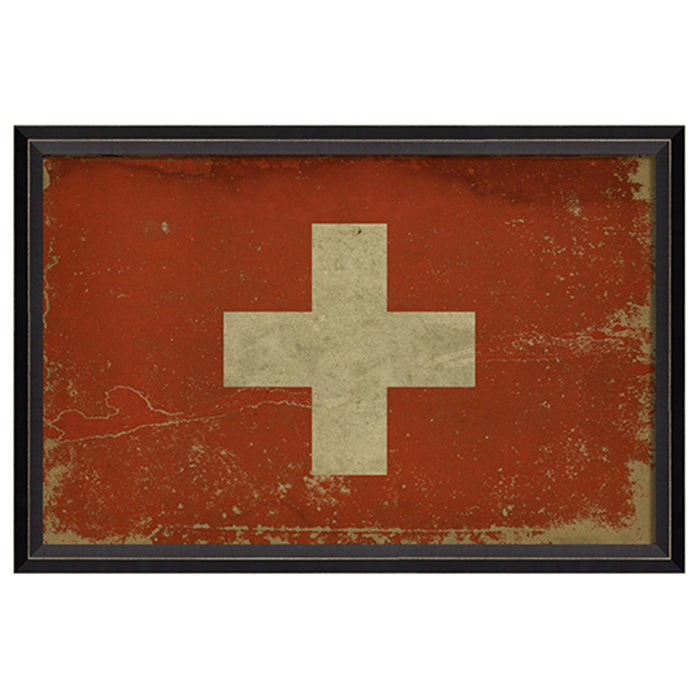 Swiss Flag Framed Print 17" x 25"