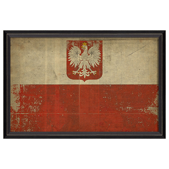 Polish Flag Framed Print 17" x 25"