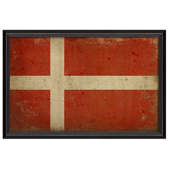 Danish Flag Framed Print 17" x 25"