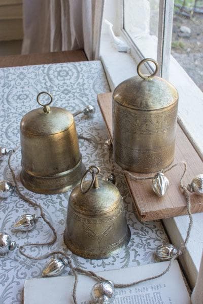 Antique Brass Finish Bells Set/3