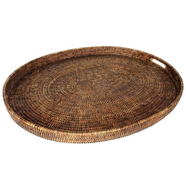 Rattan Oval Tray 28" - Hudson & Vine