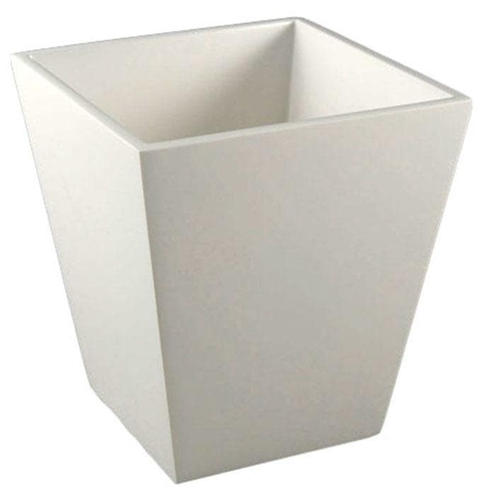 White Lacquer Waste Basket