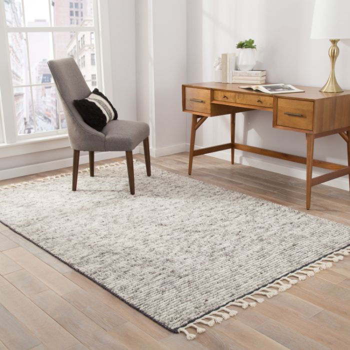 Jaipur Living Alpine Hand-Knotted Stripe White/ Gray Area Rug (ALPINE - ALP02)