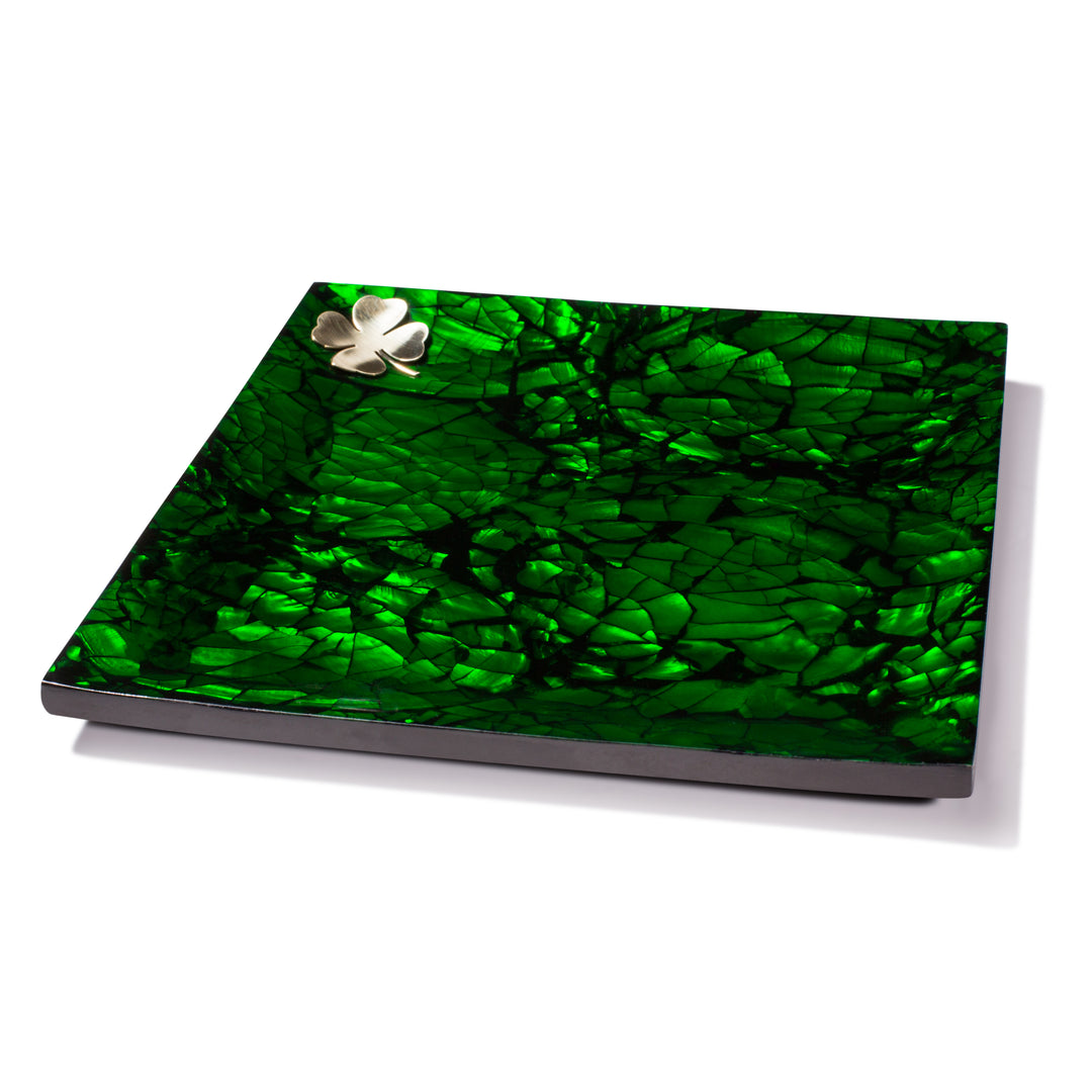 Ladorada Mother of Pearl Small Platter Tray (Green)