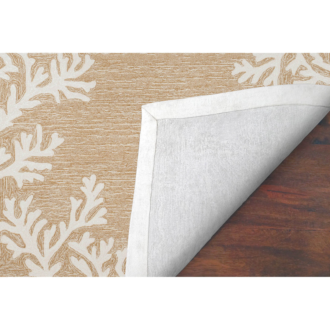 Liora Manne Capri Coral Border Indoor/Outdoor Rug Neutral
