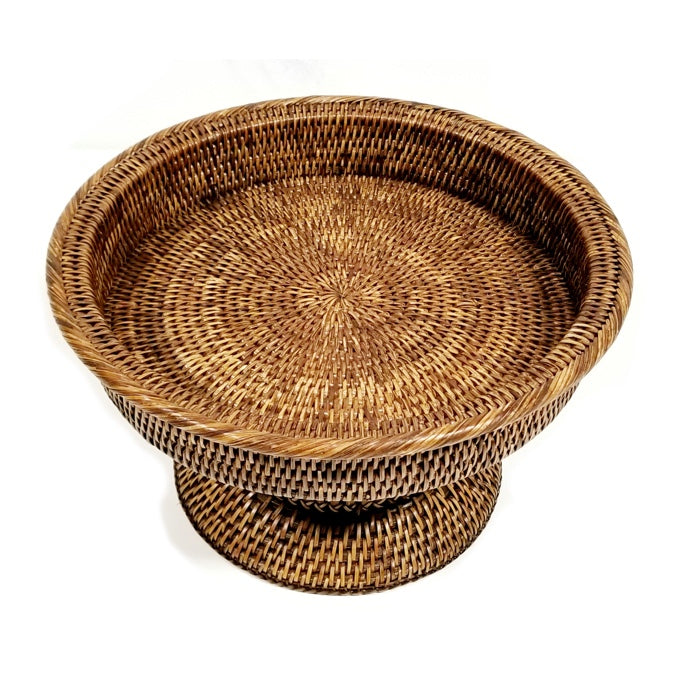 Matahari Rattan Footed Fruit Tray - Thumbnail 2