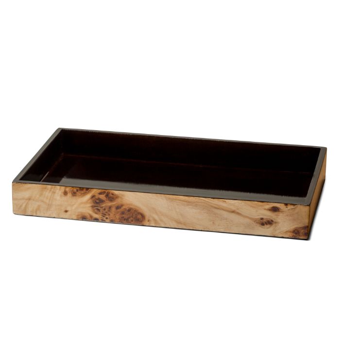 Ladorada Burl Veneer Vanity Tray