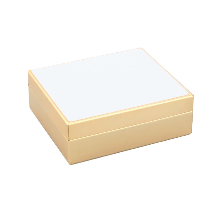 Addison Ross Enamel Trinket Box (White with Gold) 4"