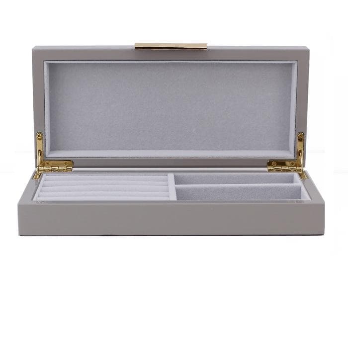 Addison Ross Lacquered Jewelry Box (Chiffon Grey & Gold)