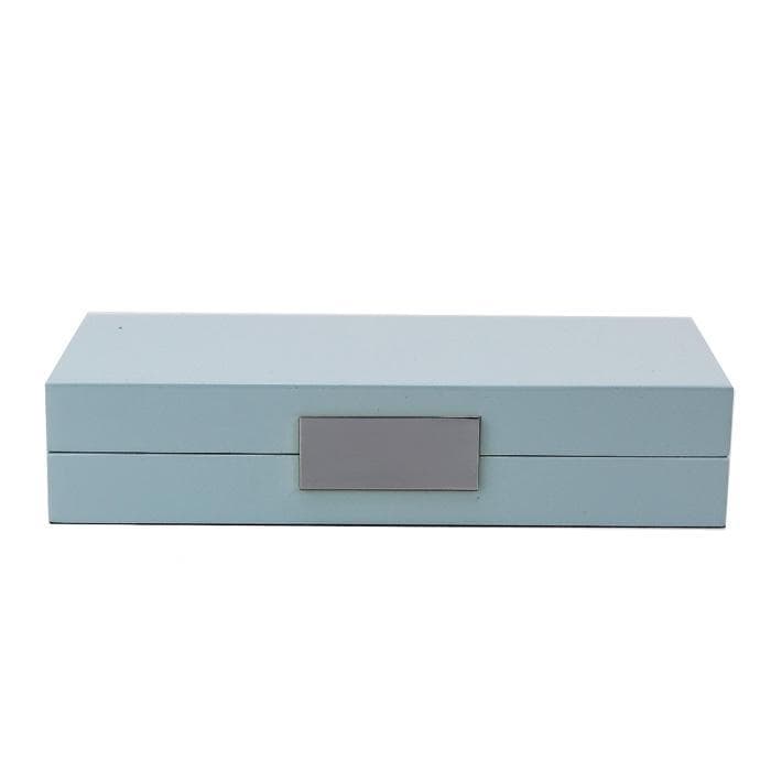 Addison Ross Lacquered Jewelry Box (Light Blue & Silver)