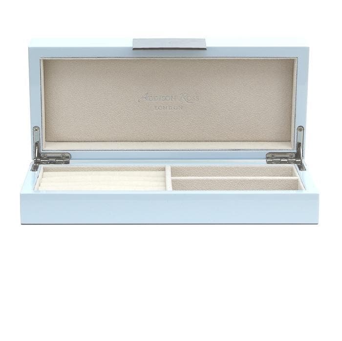 Addison Ross Lacquered Jewelry Box (Light Blue & Silver)