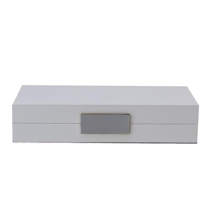 Addison Ross Lacquered Jewelry Box (White & Silver)