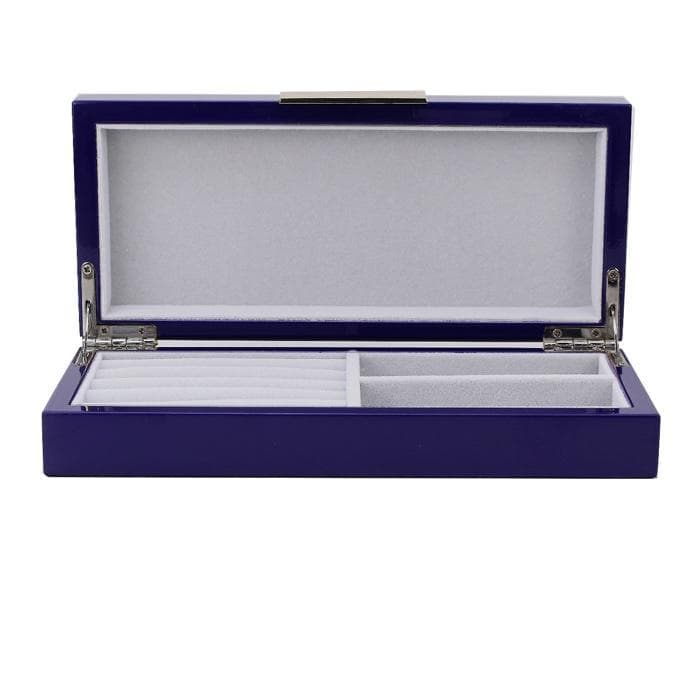 Addison Ross Lacquered Jewelry Box (Navy & Silver)