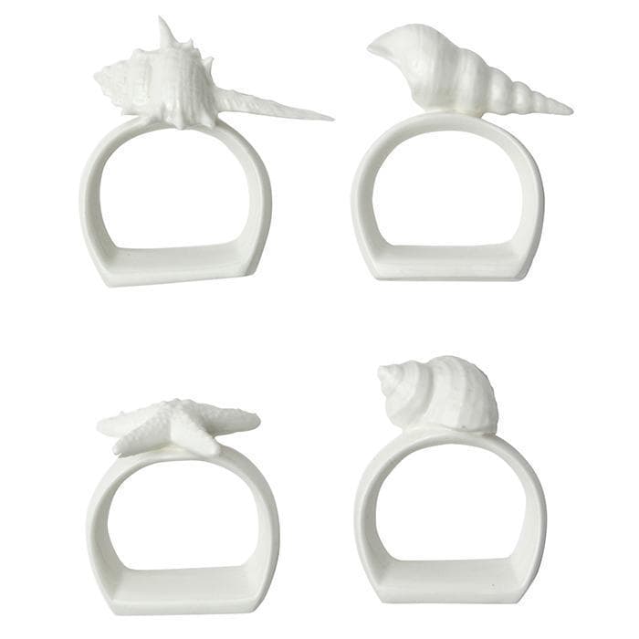 Adrian Porcelain Shell Napkin Rings - Thumbnail 2