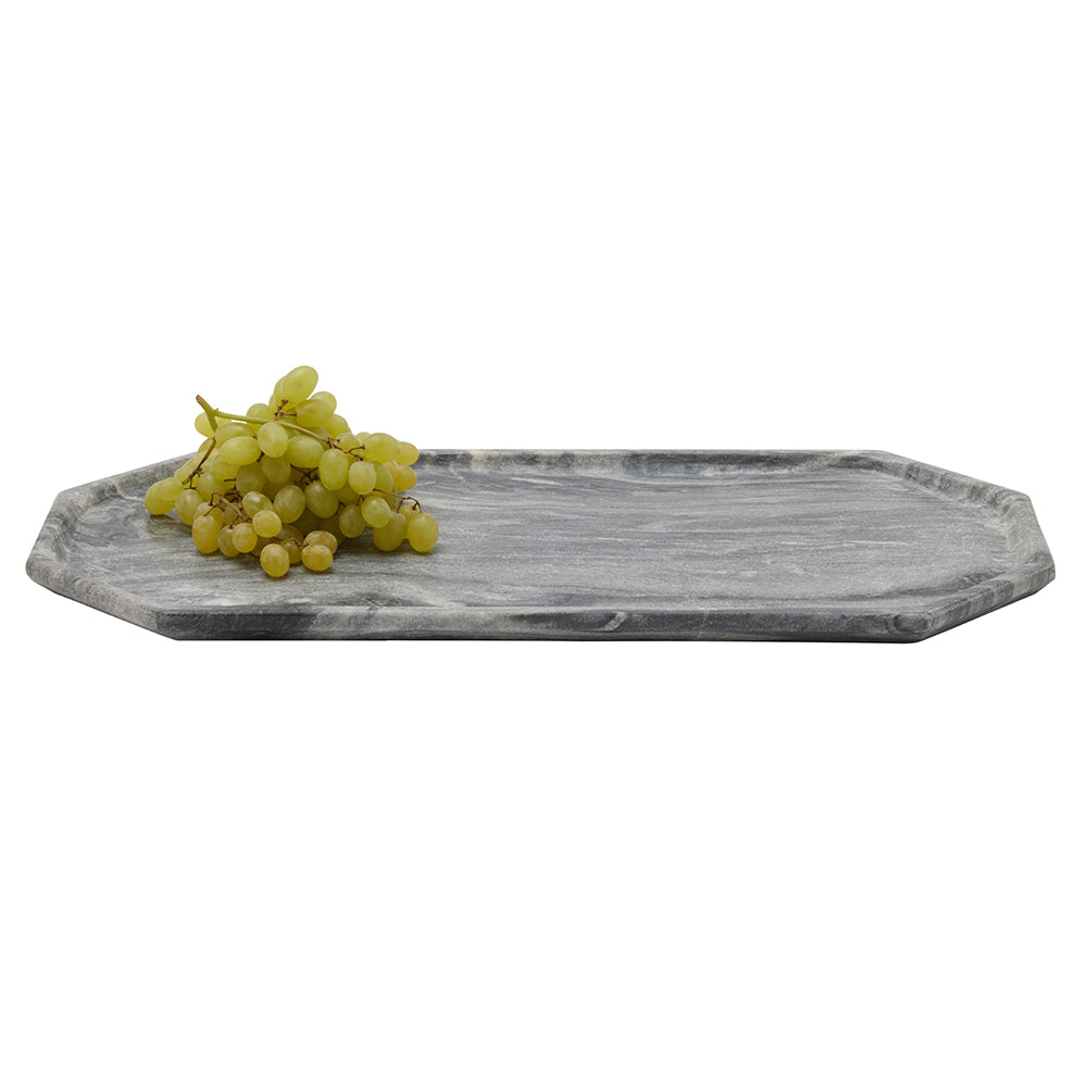 Aila Gray Marble Serving Tray (Large)