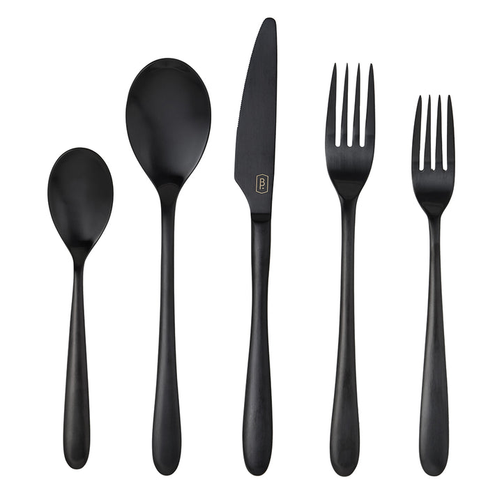 Alba Black 5pc. Flatware Set