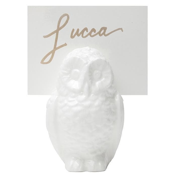 Alexander Porcelain Owl Placecard Holders Set/4