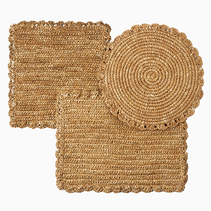Amelia Natural Sisal Placemats Set Of 4 (Round)