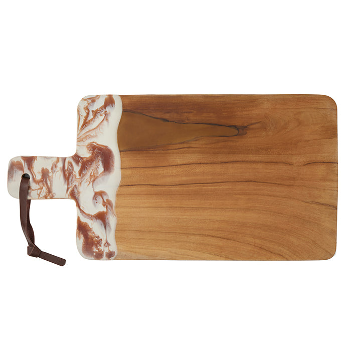 Austin Swirled Resin Serving Board (Amber)