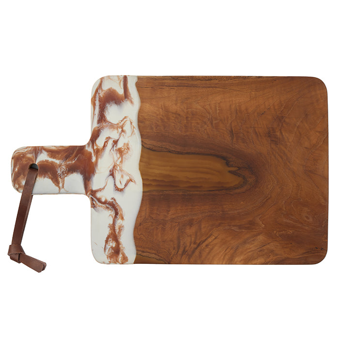 Austin Swirled Resin Serving Board (Amber)