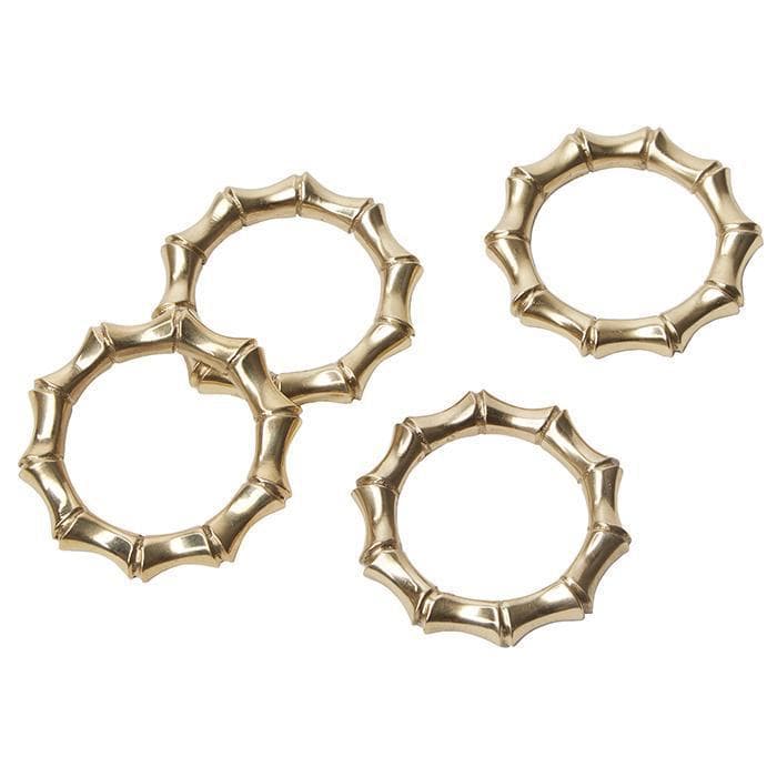 Avery Gold Bamboo Napkin Ring Set