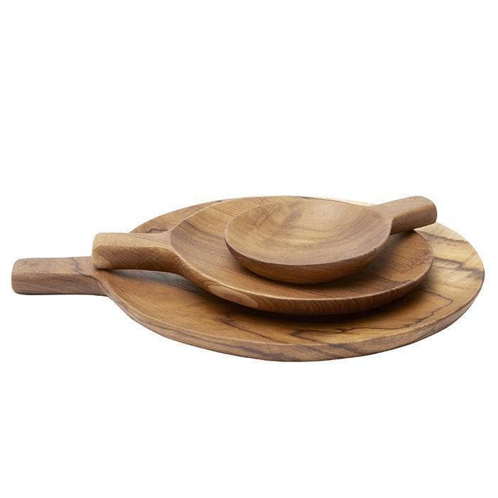 Chloe Round Teak Serving Platters Set/3 - Thumbnail 2