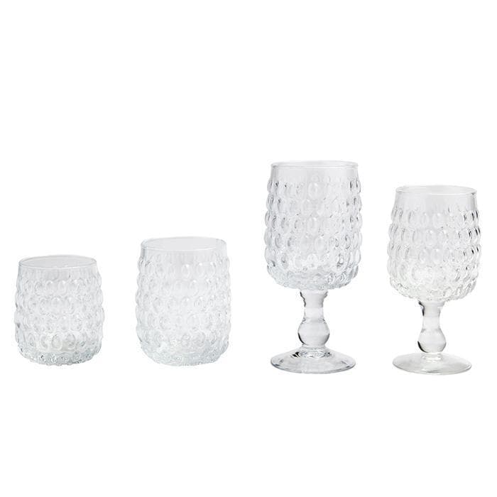 Claire Clear Hand Blown Water Goblets Set/6