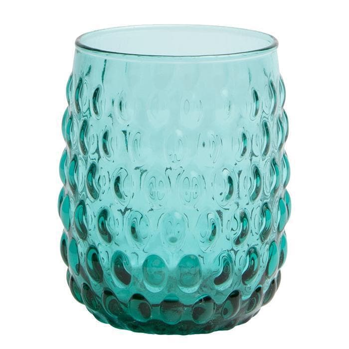 Claire Teal Hand Blown Tumbler Glasses Set/6