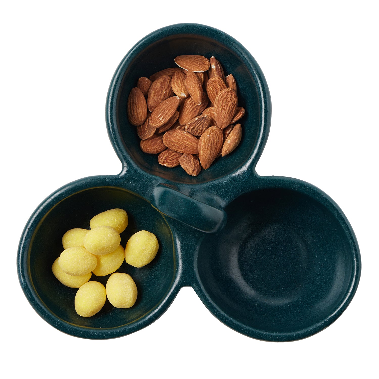 Desmond Midnight Teal Triple Nut Dish